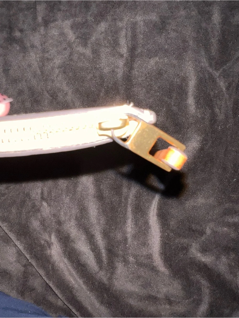 Tory Burch Ivory Monogram Patent Leather Card Case Wristlet